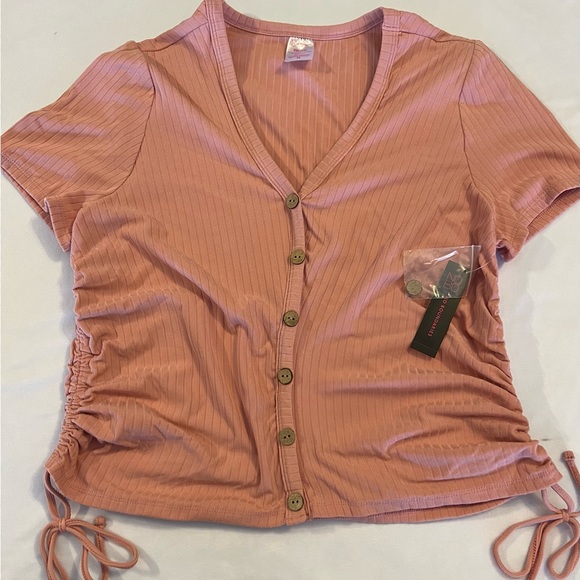 3 NEW Womens Shirts No Boundaries XXL XL Pink Brown Red Plus Size Juniors Tops - Picture 7 of 11